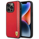 Original Case IPHONE 14 PRO Ferrari Hardcase Carbon (FEHCP14LAXRE) red