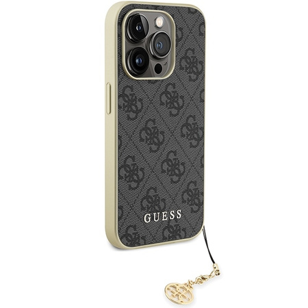 Guess GUHCP15LGF4GGR iPhone 15 Pro 6.1&quot; gray/gray hardcase 4G Charms Collection