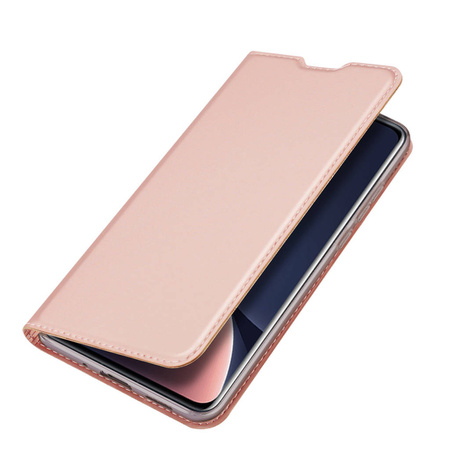 Schutzhülle XIAOMI 12 PRO mit einem Flip Dux Ducis Skin Leder hell-pink