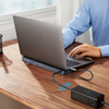 Baseus EliteJoy Gen2 Universal USB HUB 12in1 mit USB-C Kabel 25cm Notebookständer USB-A / USB-C / DP / HDMI / SD / TF / RJ45 / 3,5mm Klinke / PD 100W grau (WKSX030213)