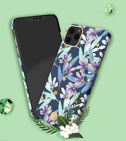 Kingxbar Blossom etui ozdobione oryginalnymi Kryształami Swarovskiego iPhone 11 Pro wielokolorowy (Gardenia)