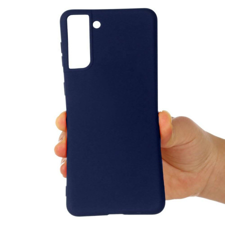 Etui SAMSUNG GALAXY S21+ PLUS Silicone case elastyczne silikonowe granatowe