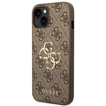 Guess 4G Big Metal Logo - Etui iPhone 14 (brązowy)