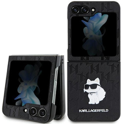 Oryginalne Etui KARL LAGERFELD Hardcase KLHCZF5SAPCHNPK do Samsung Z Flip 5 (Saffiano Mono Choupette PIN / czarny)