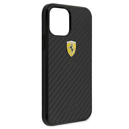 Ferrari FERCAHCP12SBK iPhone 12 mini 5,4" czarny/black hardcase On Track Real Carbon