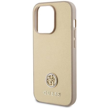 Guess GUHCP15XPS4DGPD iPhone 15 Pro Max 6.7&quot; gold/gold hardcase Strass Metal Logo