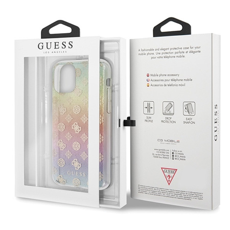 Guess 4G Peony Electroplated Pattern - Etui iPhone 11 Pro (tęczowy)