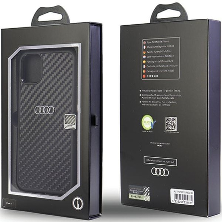 Audi Carbon Fiber iPhone 11 / Xr 6.1&quot; black/black hardcase AU-TPUPCIP11-R8/D2-BK