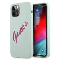 Guess GUHCP12MLSVSBF iPhone 12/12 Pro 6,1" niebieski fuksja/blue fuschia hardcase Silicone Vintage