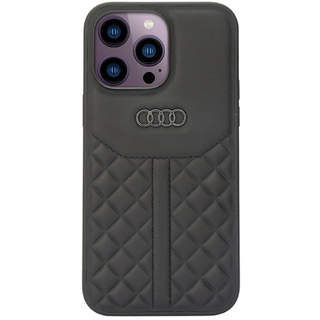 Etui Audi Genuine Leather na iPhone 14 Pro Max - czarne