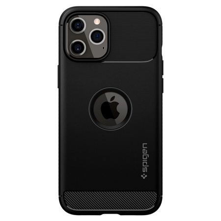 Etui IPHONE 12 / 12 PRO Spigen Rugged Armor Matte czarne