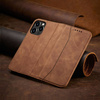 Magnet Fancy Case Case for iPhone 13 Pro Max Pouch Card Wallet Card Holder Brown