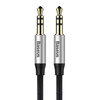 Baseus kabel audio Yiven M30 jack 3,5 mm - jack 3,5 mm 1,0 m srebrno-czarny