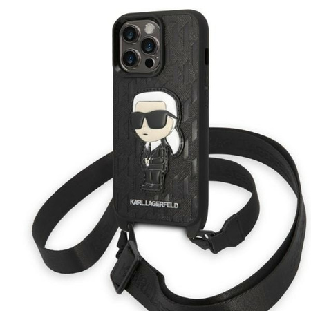 Karl Lagerfeld NFT Monogram Ikonik Patch - Etui iPhone 14 Pro (czarny)