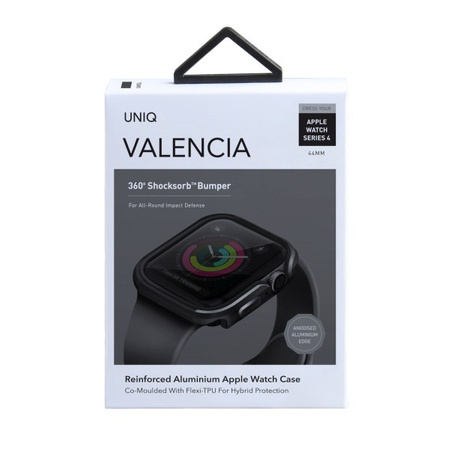 UNIQ etui Valencia Apple Watch Series 5/ 4 44MM szary/gunmetal grey