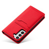 Magnet Kartenetui für Samsung Galaxy S22+ (S22 Plus) Etui Geldbörse Kartenhalter Rot