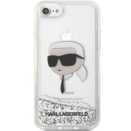 Karl Lagerfeld KLHCI8LNKHCH iPhone 7/8/ SE 2020/2022 Silber/Silber Hardcase Glitter Karl Head