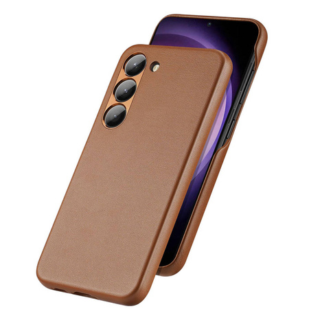 Dux Ducis Grit case for Samsung Galaxy S23+ elegant cover made of artificial leather MagSafe brown