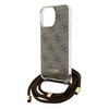 Guess nakładka do iPhone 15 Pro 6,1&quot; GUHCP15LHC4SEW HC CROSSBODY CORD 4G PRINT brązowa