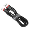 Nylonowy kabel przewód USB lightning Iphone 1.5A 2M czerwony+czarny Baseus CALKLF-C19