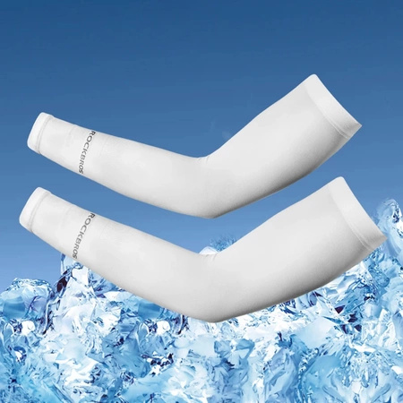 Rockbros XT9002W cycling sleeves - white (2 pcs.)