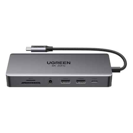 HUB Ugreen CM681 15978 13in1 USB-C - 2x USB-A 3.2 / 2x USB-A 3.0 / USB-C 3.2 / 2x HDMI / DisplayPort / RJ45 / SD and TF / AUX / USB-C PD