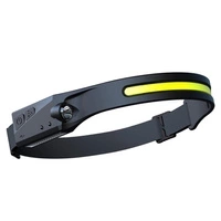 LED headlamp with IPX4 motion sensor USB-C 1200 mAh - black