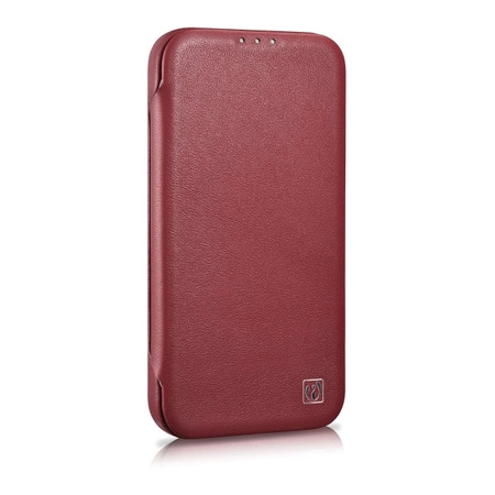 iCarer CE Premium Leather Folio Case iPhone 14 Plus Magnetic Flip Leather Folio Case MagSafe Red (WMI14220715-RD)