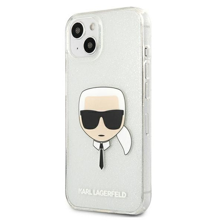 Karl Lagerfeld KLHCP13SKHTUGLS iPhone 13 mini 5,4" srebrny/silver hardcase Glitter Karl`s Head