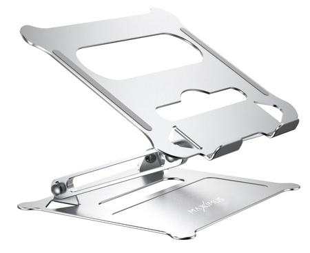 MAXXIMUS FOLD PRO LAPTOP STAND SILVER/SREBRNY, regulowana podstawka