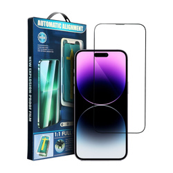 5D Full Glue Tempered Glass - do iPhone 16 Pro czarny + aplikator