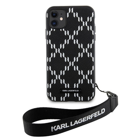 Karl Lagerfeld KLHCN61SAKLMBSK iPhone 11 / Xr  6.1" czarny/black hardcase Monogram Losange Saffiano