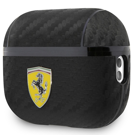 Original Case APPLE AIRPODS PRO 2 Ferrari Cover On Track PU Carbon (FESAP2CABK) black