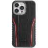 Audi Genuine Leather case with MagSafe for iPhone 14 Pro - black and red