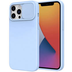 Schutzhülle IPHONE 14 PLUS Silicone with Camera Cover Nexeri Silicone Lens hellblau