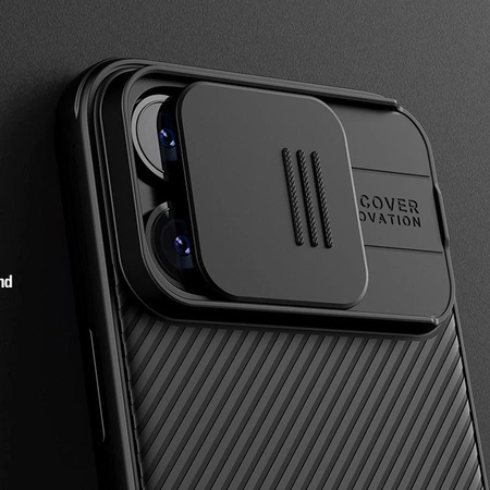 Pancerne etui Nillkin CamShield Pro Magnetic Case do iPhone 15 Pro z osłoną na aparat - fioletowe