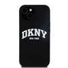 DKNY DKHMP15SSNYACH iPhone 15 / 14 / 13 6.1" czarny/black hardcase Liquid Silicone White Printed Logo MagSafe