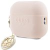 Guess GUAP23DSLGHDP AirPods Pro 2 Hülle rosa/rosa 3D Gummi 4G Diamant Charm