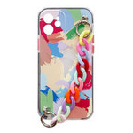 Color Chain Case gel flexible elastic case cover with a chain pendant for iPhone 13 mini multicolour  (4)