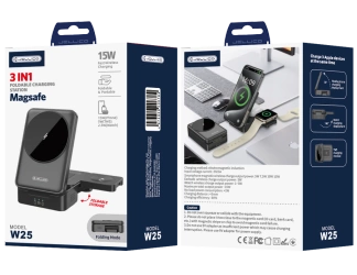 JELLICO wireless charger 3in1 W25 15W Black