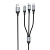 HOCO kabel 3w1 USB A do Lightning / Micro USB / Typ C 2,4A X102 1 m czarny