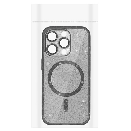 Glitter Magsafe Case do Iphone 14 Pro Max czarny clear