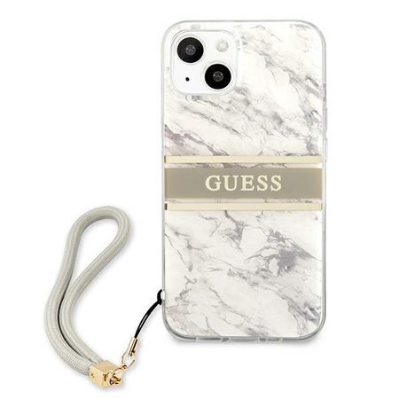 Guess GUHCP13SKMABGR iPhone 13 mini 5,4" szary/grey hardcase Marble Strap Collection