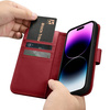 iCarer Wallet Case 2in1 iPhone 14 Pro Max Leather Flip Cover Anti-RFID red (WMI14220728-RD)