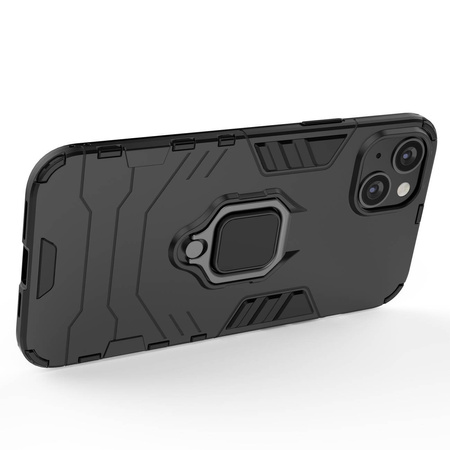 Ring Armor Hülle für iPhone 14 Pro gepanzerte Hülle magnetischer Haltering schwarz