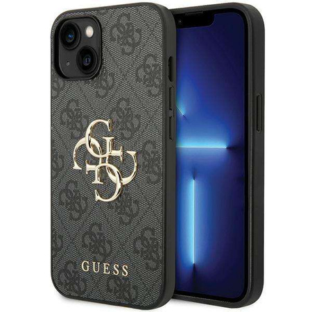 Guess 4G Big Metal Logo case for iPhone 15 Plus - gray