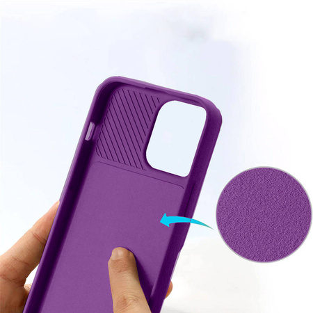 Etui XIAOMI REDMI NOTE 12 5G Silikonowe z Osłoną na Aparat Nexeri Silicone Lens ciemny fiolet