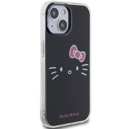 Hello Kitty IML Kitty Face Hülle für iPhone 15 – Schwarz