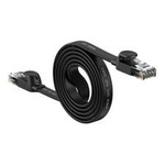 Baseus Speed Six kabel sieciowy płaski RJ45 1000Mbps 1.5m czarny (WKJS000001)