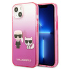 Karl Lagerfeld KLHCP13STGKCP iPhone 13 mini 5,4&quot; Hardcase Pink / Pink Gradient Ikonik Karl &amp; Choupette